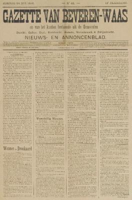 Gazette van Beveren-Waas 24/05/1896