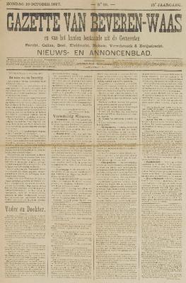 Gazette van Beveren-Waas 10/10/1897