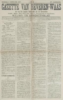 Gazette van Beveren-Waas 03/02/1907