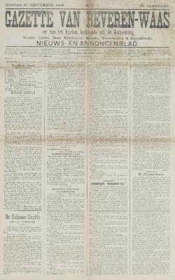 Gazette van Beveren-Waas 20/09/1908