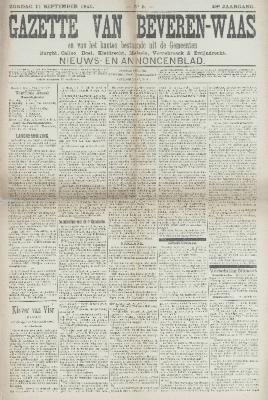 Gazette van Beveren-Waas 11/09/1910
