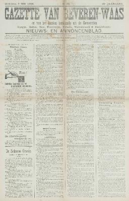 Gazette van Beveren-Waas 03/05/1908