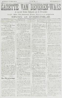 Gazette van Beveren-Waas 17/05/1903