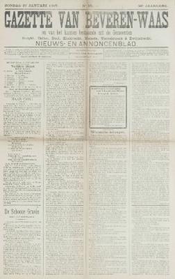Gazette van Beveren-Waas 31/01/1909