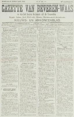 Gazette van Beveren-Waas 17/02/1901