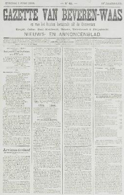 Gazette van Beveren-Waas 01/06/1902