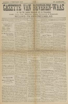 Gazette van Beveren-Waas 04/02/1912