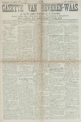 Gazette van Beveren-Waas 19/06/1910