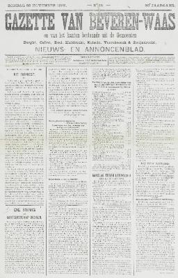 Gazette van Beveren-Waas 23/11/1902