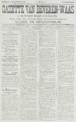 Gazette van Beveren-Waas 11/12/1898