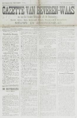 Gazette van Beveren-Waas 24/10/1886