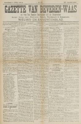 Gazette van Beveren-Waas 06/07/1913
