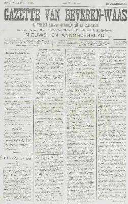 Gazette van Beveren-Waas 07/05/1905