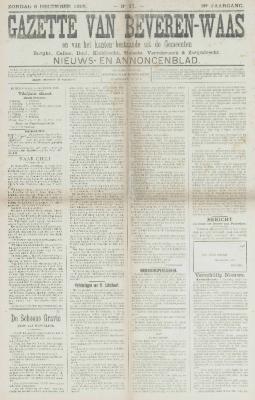 Gazette van Beveren-Waas 06/12/1908