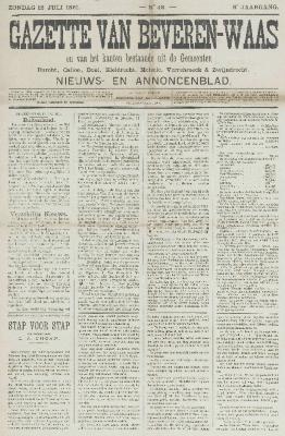 Gazette van Beveren-Waas 12/07/1891