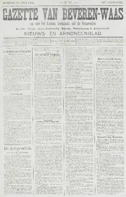 Gazette van Beveren-Waas 30/07/1905