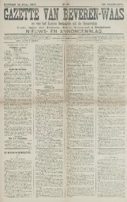 Gazette van Beveren-Waas 14/07/1907