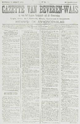 Gazette van Beveren-Waas 10/03/1901