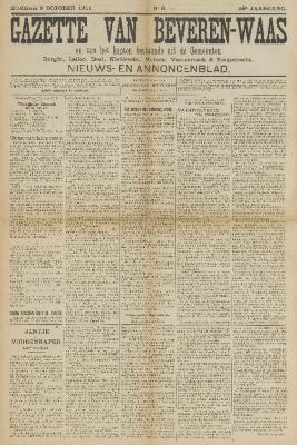 Gazette van Beveren-Waas 08/10/1911