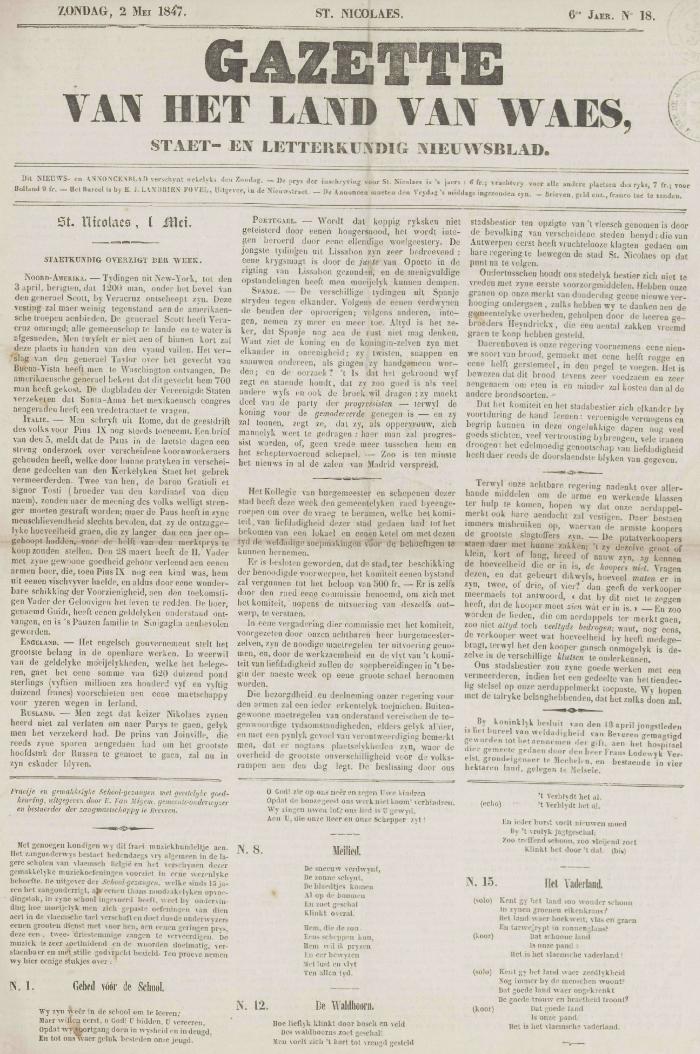 Gazette van het Land van Waes 02/05/1847