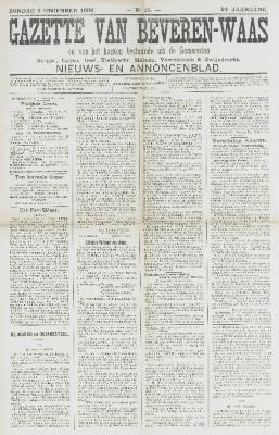 Gazette van Beveren-Waas 02/12/1906