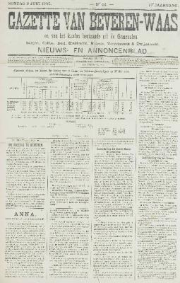Gazette van Beveren-Waas 03/06/1900