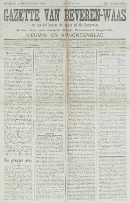 Gazette van Beveren-Waas 10/09/1905