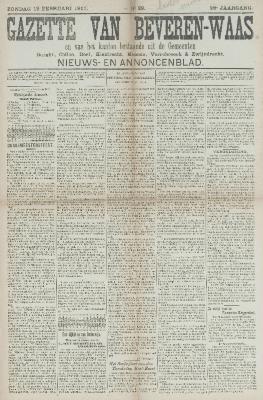Gazette van Beveren-Waas 19/02/1911