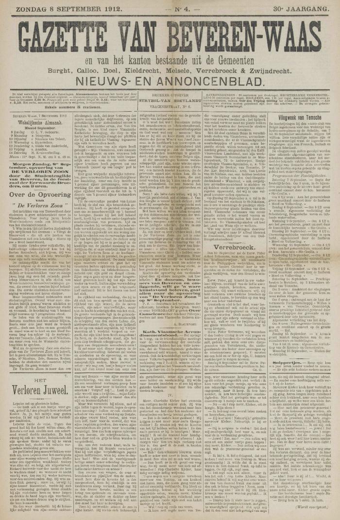 Gazette van Beveren-Waas 08/09/1912