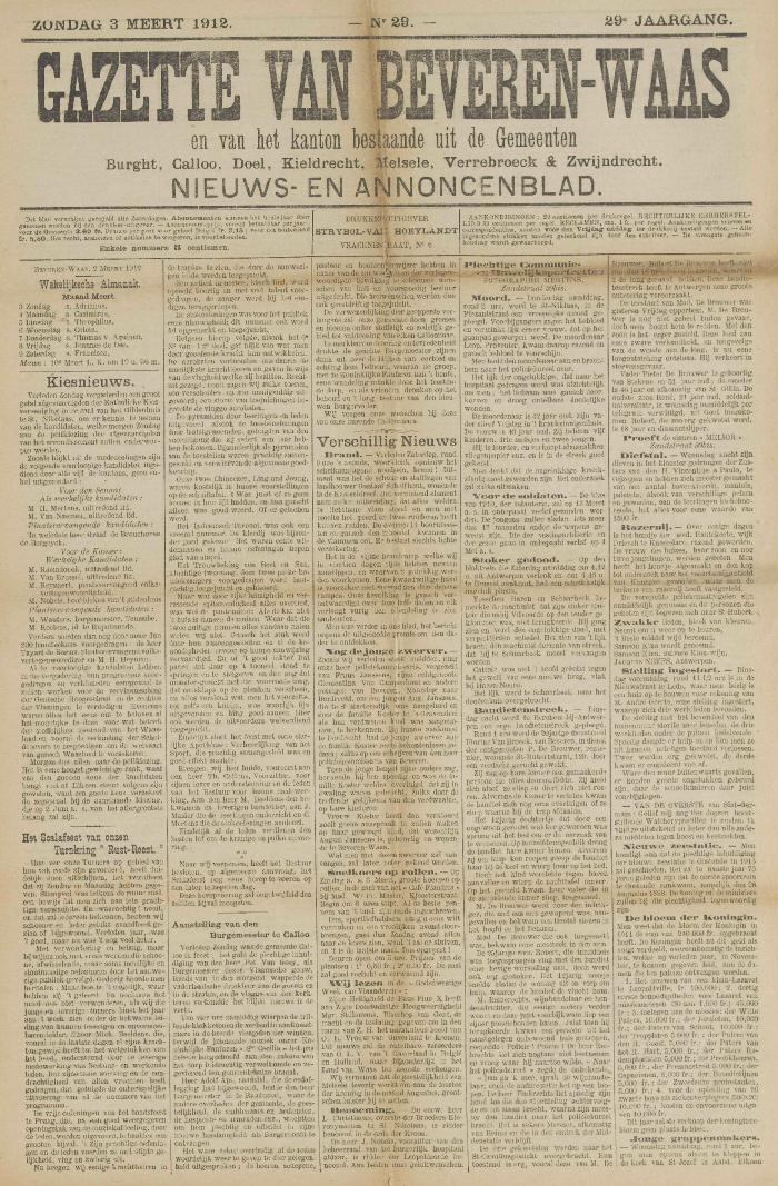 Gazette van Beveren-Waas 03/03/1912