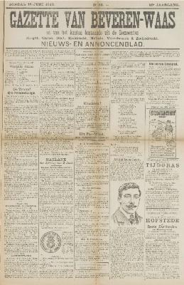 Gazette van Beveren-Waas 16/06/1912