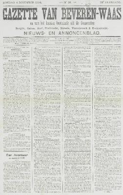 Gazette van Beveren-Waas 04/12/1904