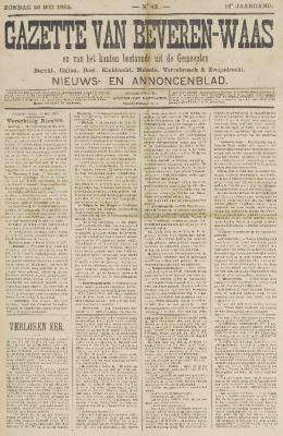 Gazette van Beveren-Waas 26/05/1895