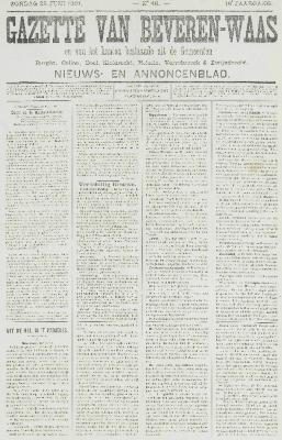 Gazette van Beveren-Waas 23/06/1901
