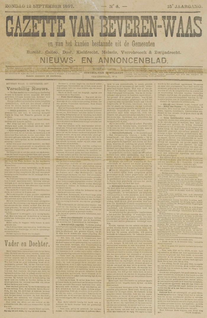 Gazette van Beveren-Waas 12/09/1897