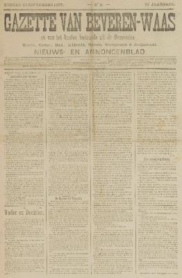 Gazette van Beveren-Waas 26/09/1897