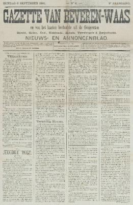 Gazette van Beveren-Waas 06/09/1891