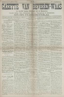 Gazette van Beveren-Waas 17/07/1910