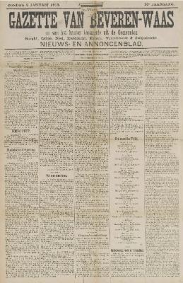 Gazette van Beveren-Waas 05/01/1913
