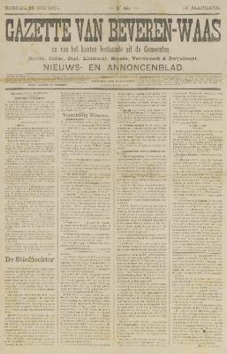 Gazette van Beveren-Waas 30/05/1897