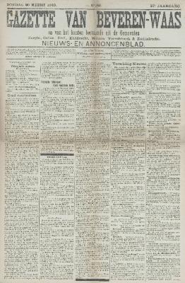 Gazette van Beveren-Waas 20/03/1910