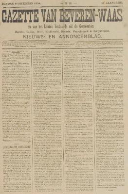 Gazette van Beveren-Waas 09/12/1894