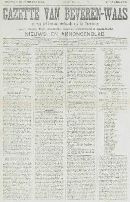 Gazette van Beveren-Waas 31/01/1904