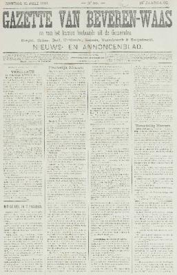 Gazette van Beveren-Waas 21/07/1901