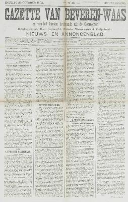 Gazette van Beveren-Waas 22/10/1905