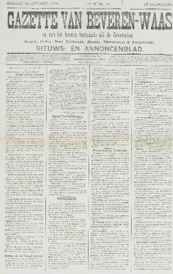 Gazette van Beveren-Waas 14/10/1900
