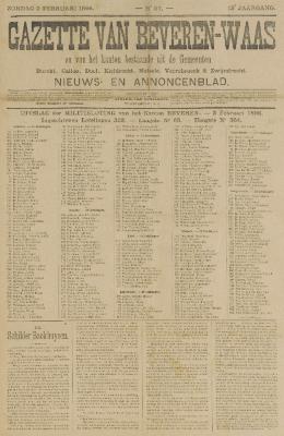 Gazette van Beveren-Waas 09/02/1896