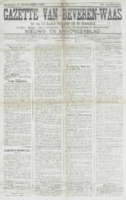 Gazette van Beveren-Waas 11/11/1906