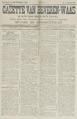Gazette van Beveren-Waas 10/09/1893