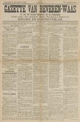 Gazette van Beveren-Waas 03/08/1913